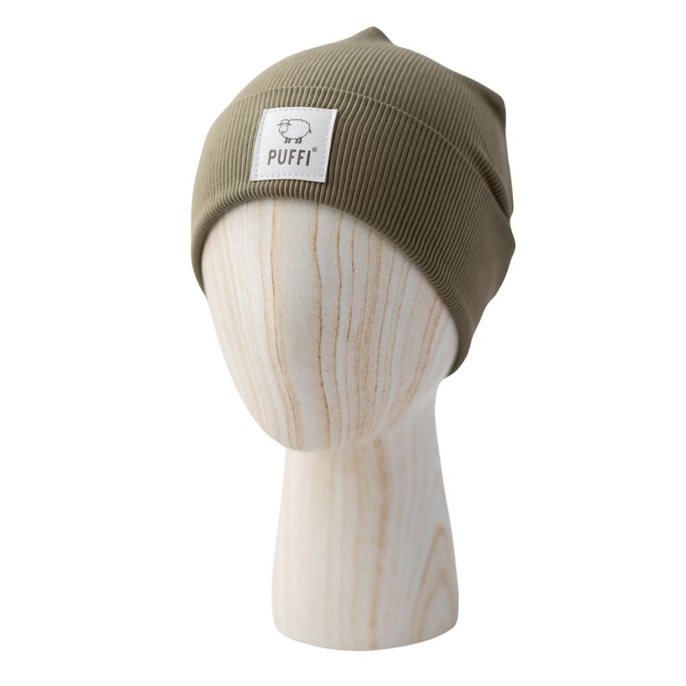 Beanie - Ribbed OLIVNO ZELENA - PUFFI