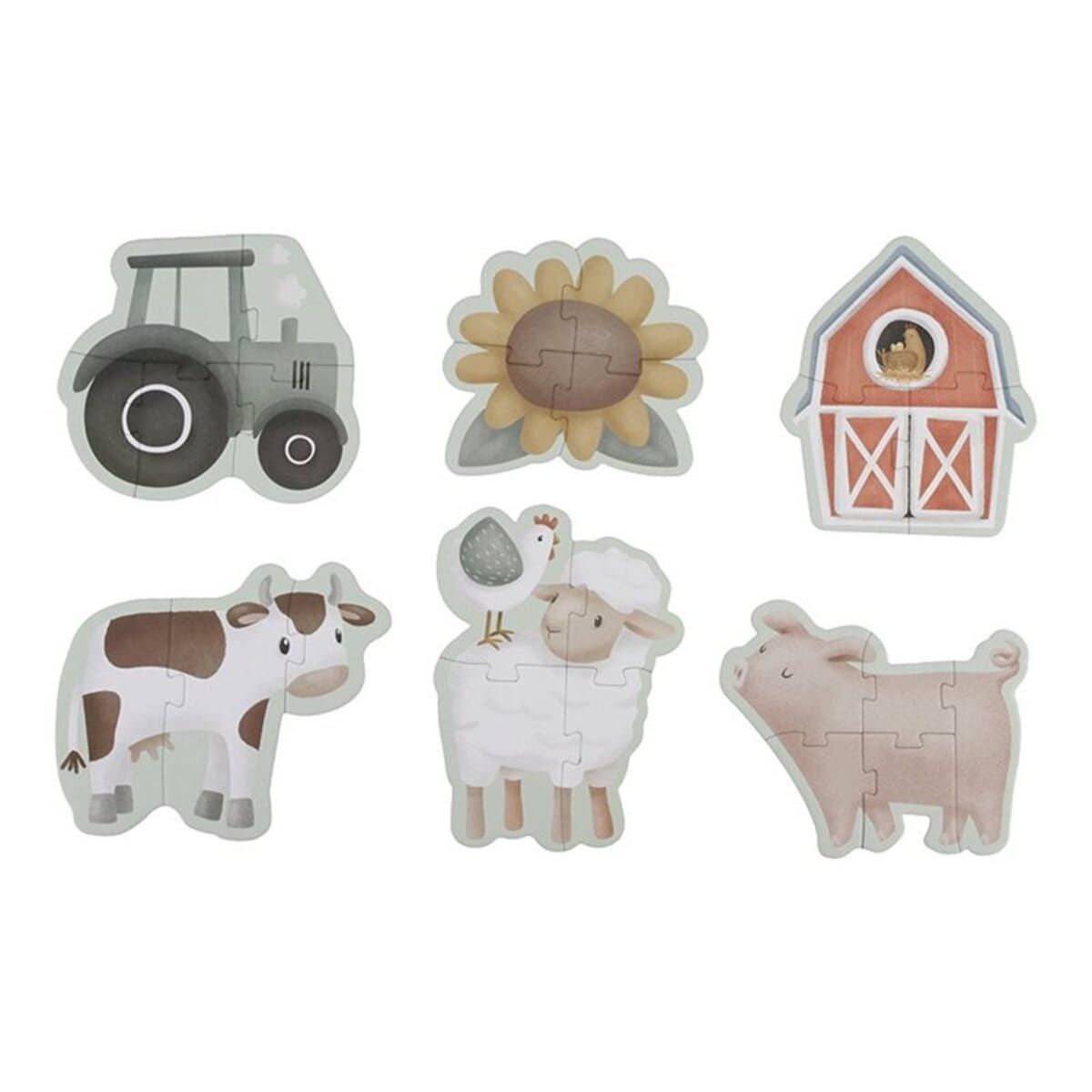 Little Dutch® Puzzle Little Farm 6v1 - PUFFI