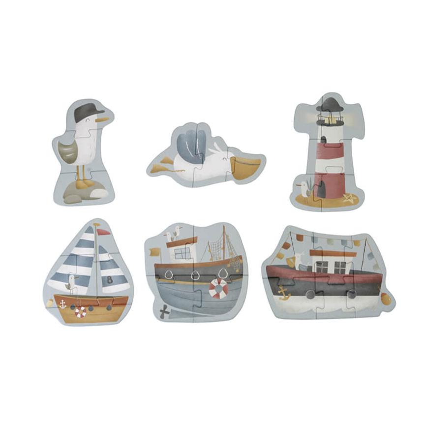 Little Dutch® Puzzle Sailors Bay 6v1 - PUFFI