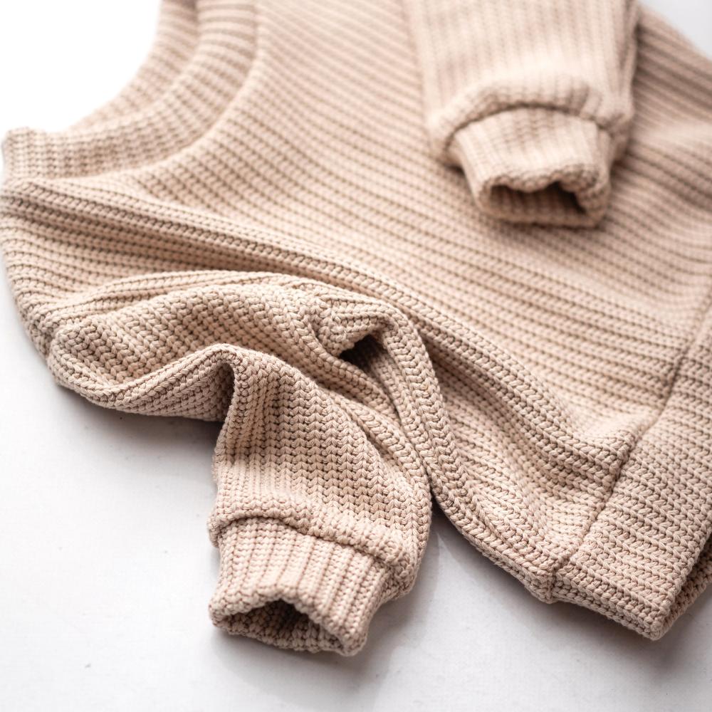 Odrasla Oversized Jopa - Cable Knit Beige - PUFFI