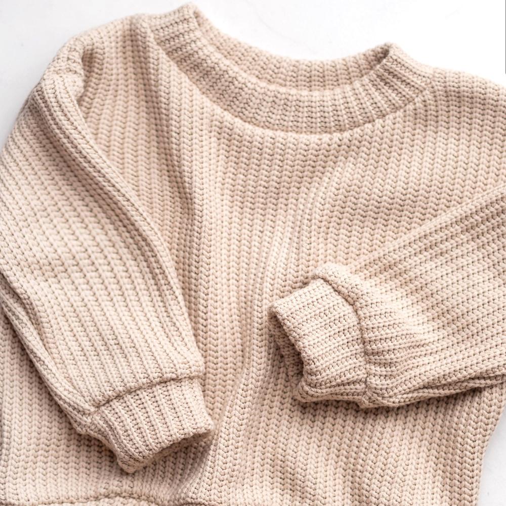 Odrasla Oversized Jopa - Cable Knit Beige - PUFFI