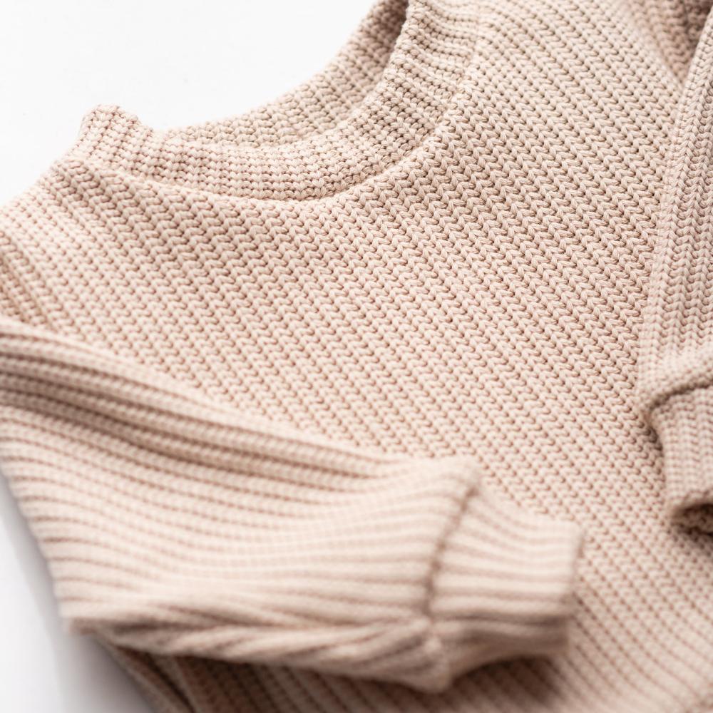 Odrasla Oversized Jopa - Cable Knit Beige - PUFFI