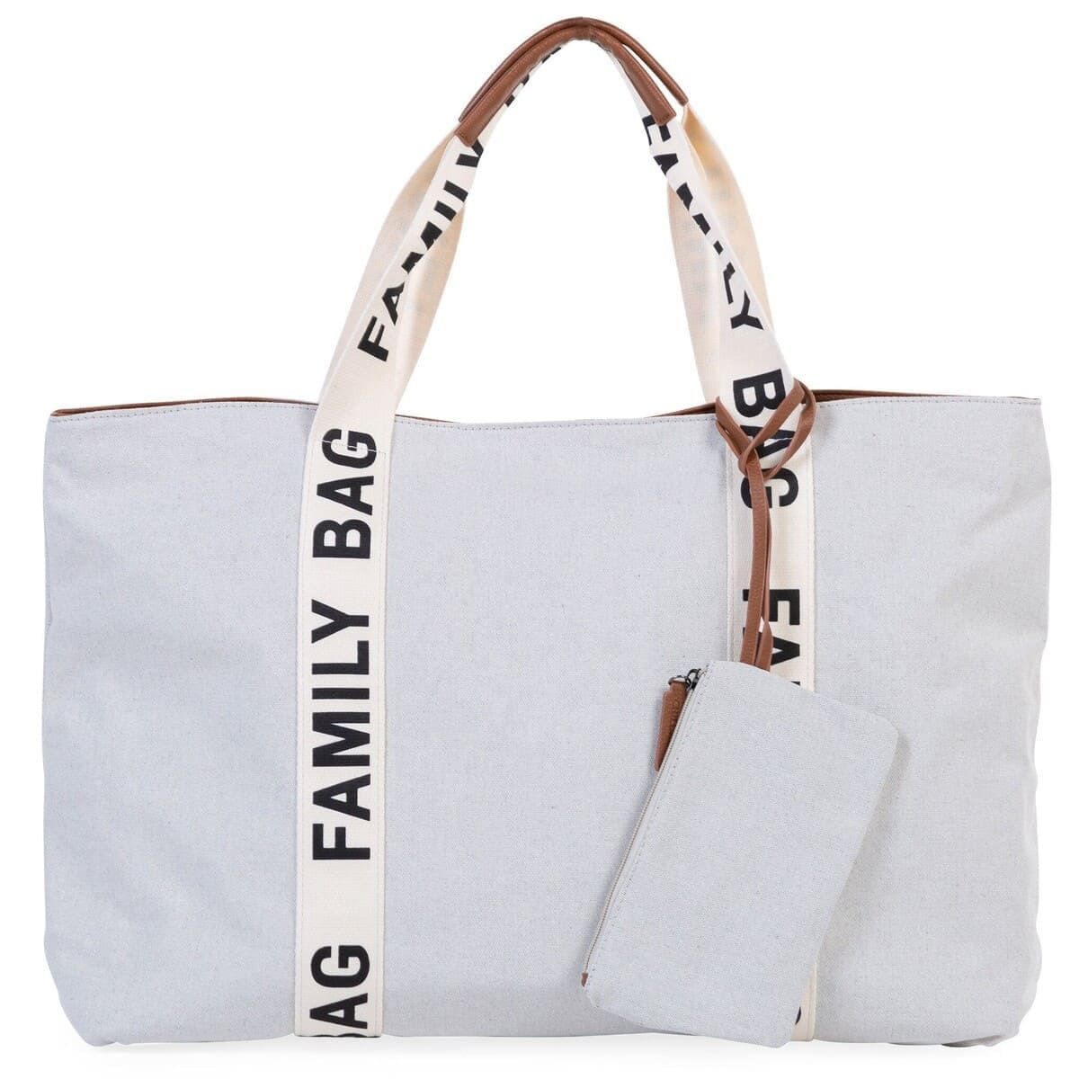 Torba FAMILY BAG Signature Canvas, OFF WHITE - PUFFI