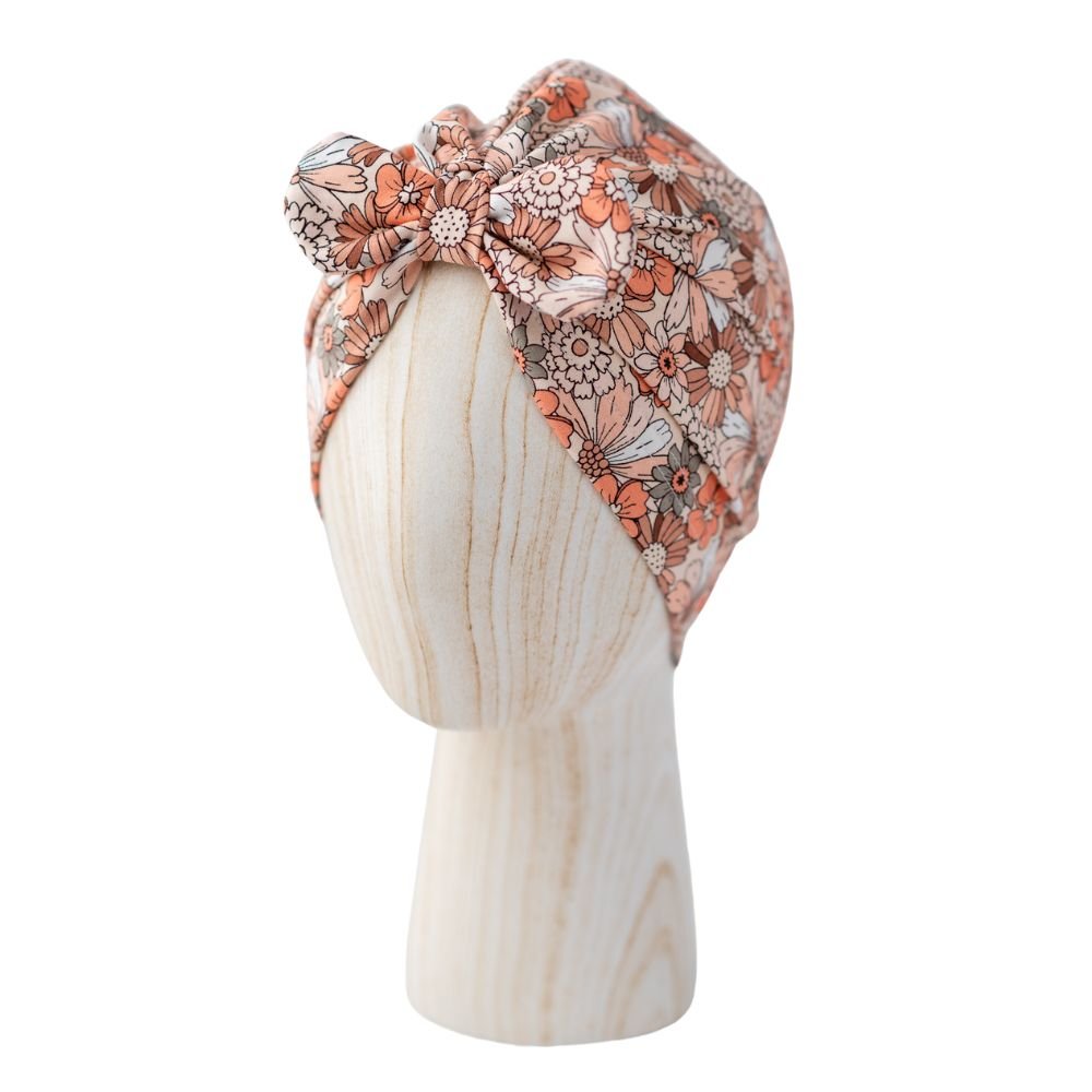 Turban - BOW Cheerfuul FLower Peach - PUFFI