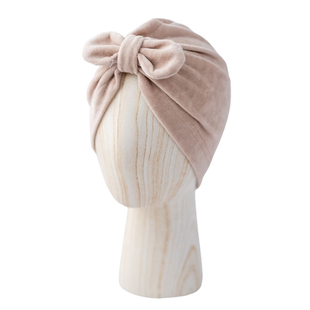 Turban - BOW pliš Svetlo Bež - PUFFI