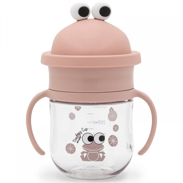 Noui Noui 360° Lonček za učenje pitja Frog Cup® 250ml, Rose