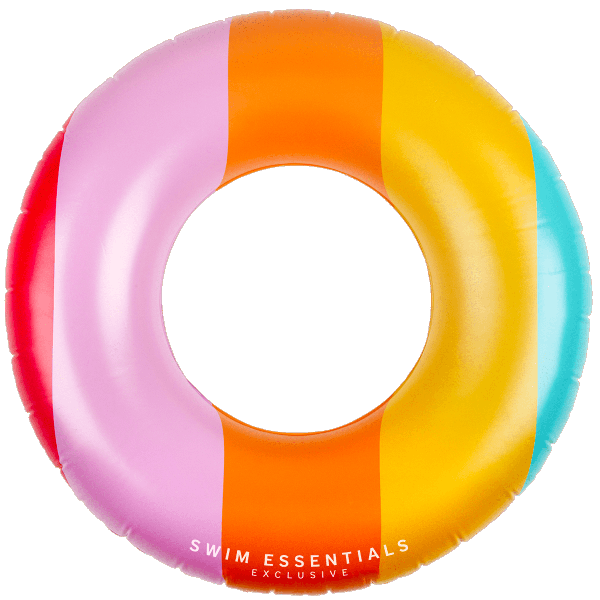 Swim Essentials Napihljiv plavalni obroč 90cm, Rainbow