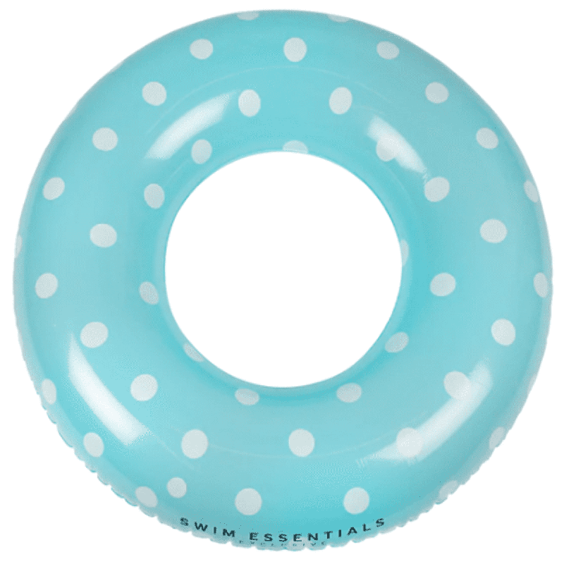 Swim Essentials Napihljiv plavalni obroč 90cm, Blue with dots