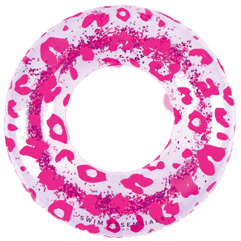 Swim Essentials Napihljiv plavalni obroč 90cm, Neon Panther Print